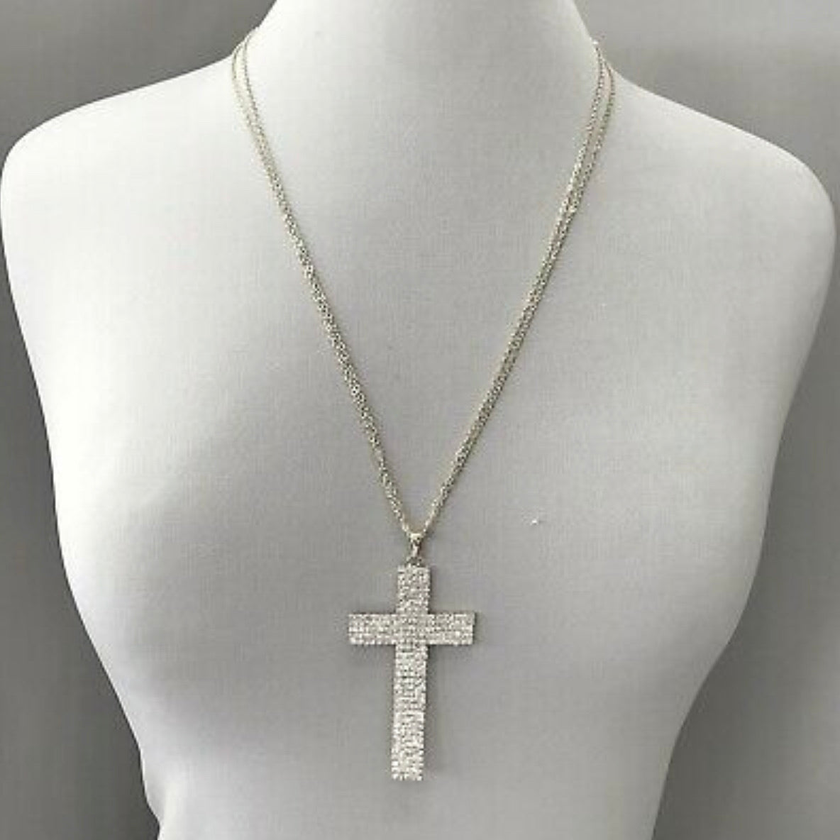 Silver Double Chain Necklace